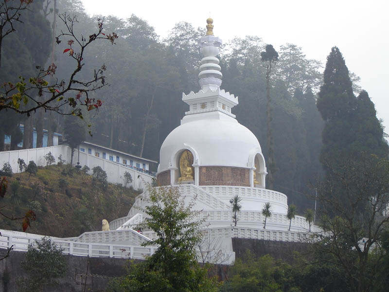 Lo Stupa Giapponese a Darjeeling.