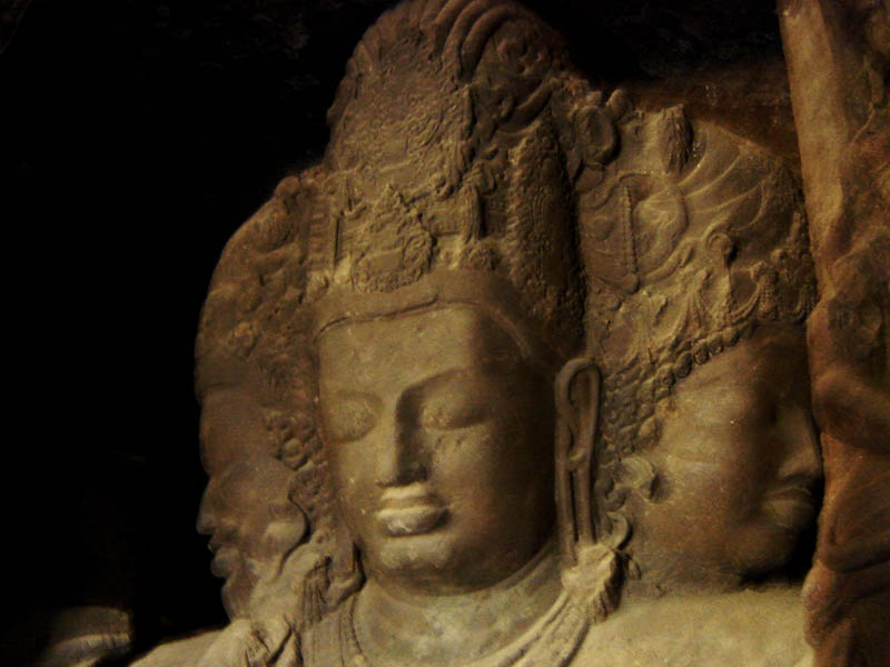 Mumbai, tempio di Elephanta - Mahesamurti.