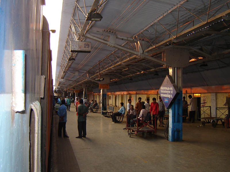 India, Trivandrum - La stazione ferroviaria.