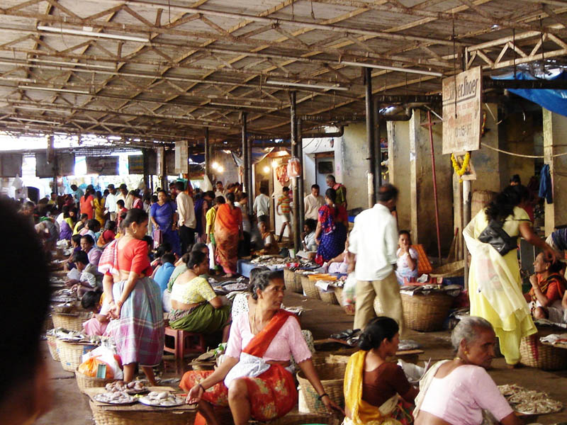 India, Goa - Il mercato del pesce.