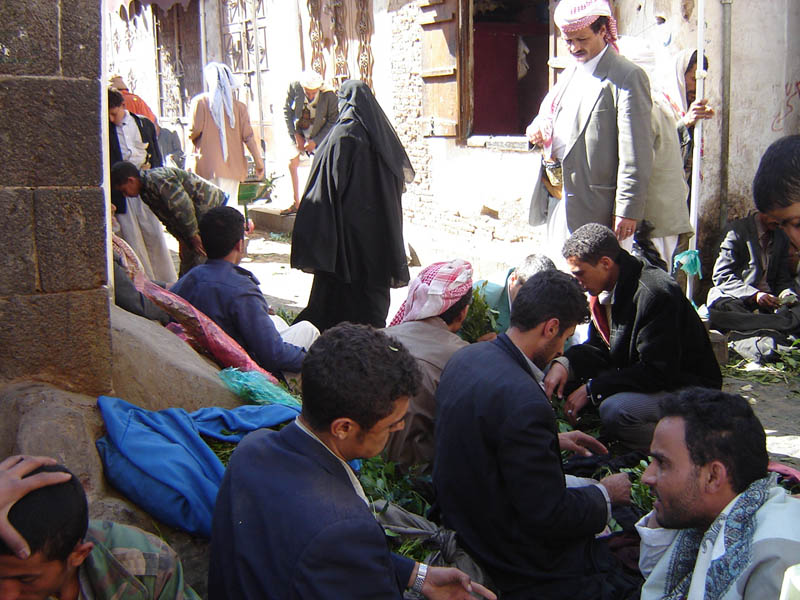 Sanaa, venditori di Qat