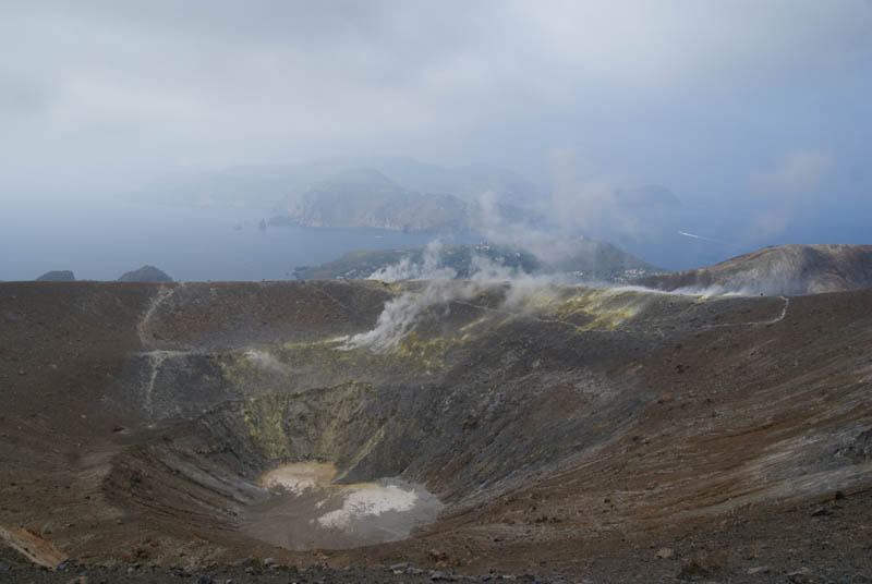 Vulcano, vista dal cratere